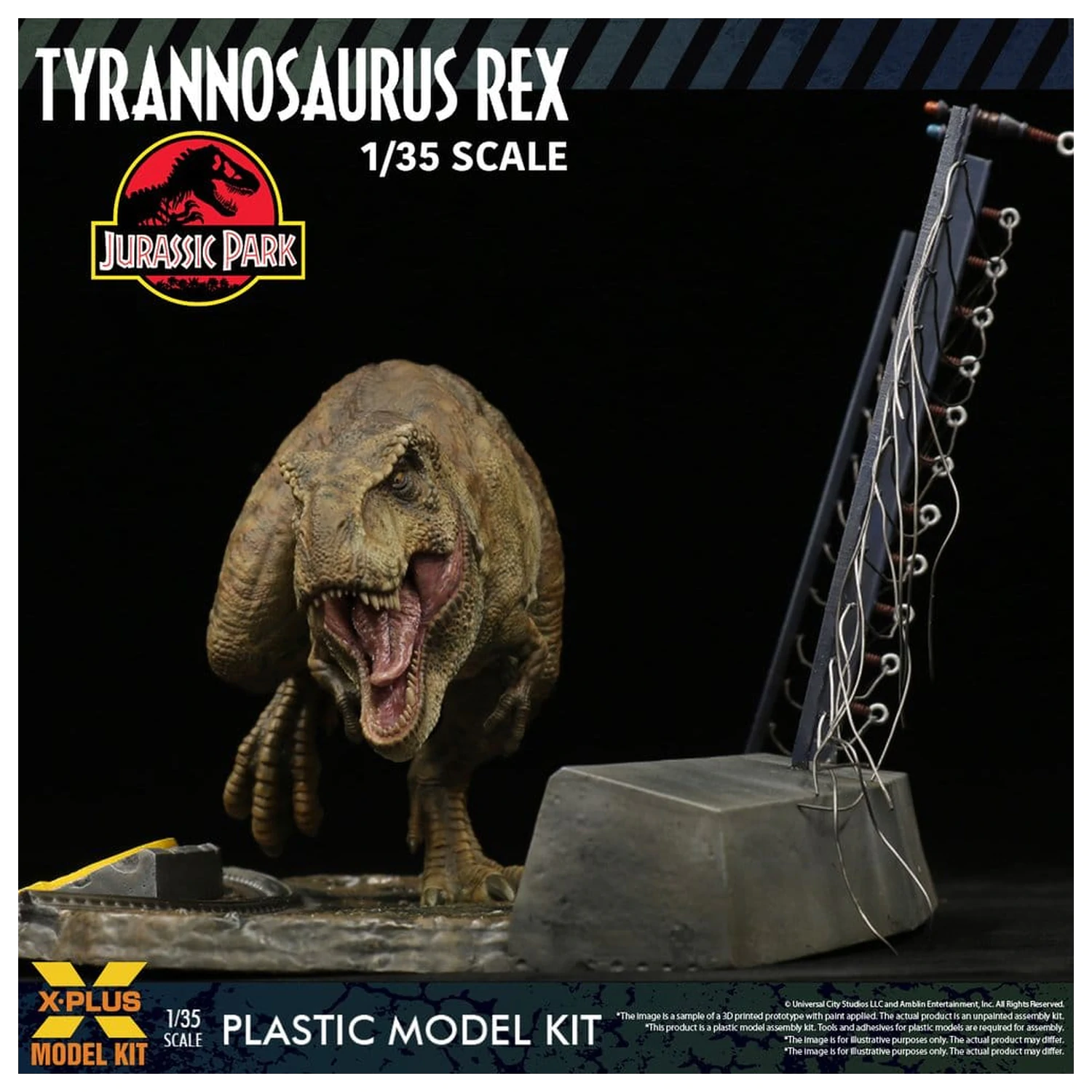 Jurassic Park Plastični model Komplet 1/35 Tyrannosaurus Rex 42 cm fotografija izdelka