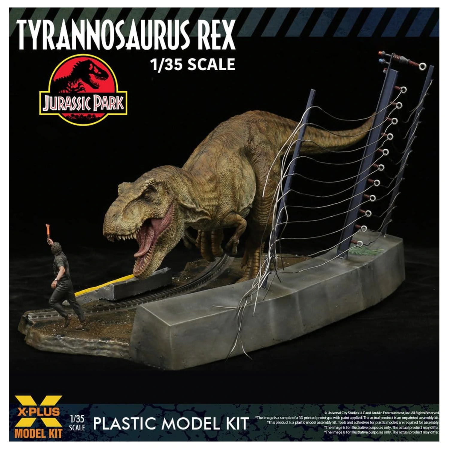 Jurassic Park Plastični model Komplet 1/35 Tyrannosaurus Rex 42 cm fotografija izdelka