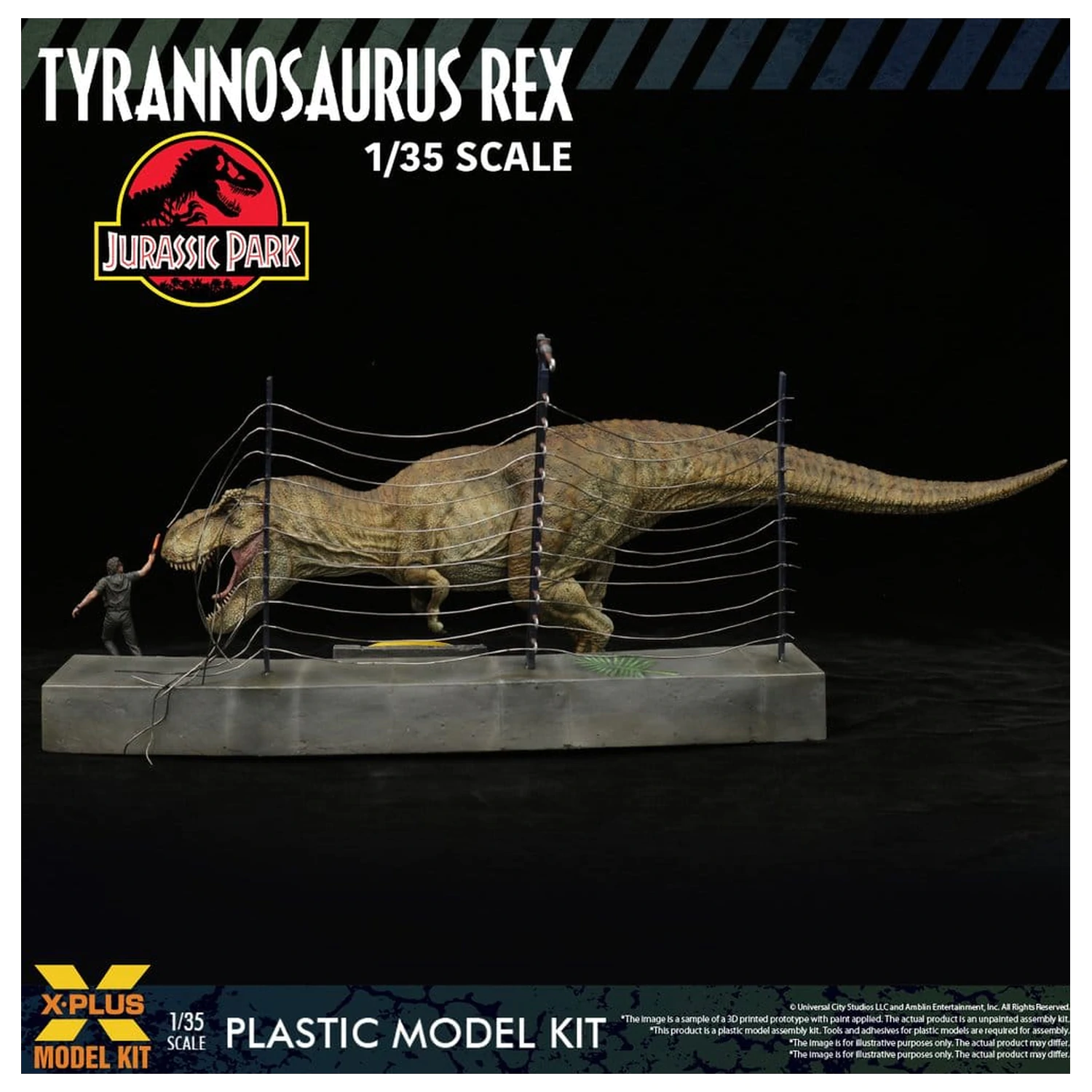 Jurassic Park Plastični model Komplet 1/35 Tyrannosaurus Rex 42 cm fotografija izdelka