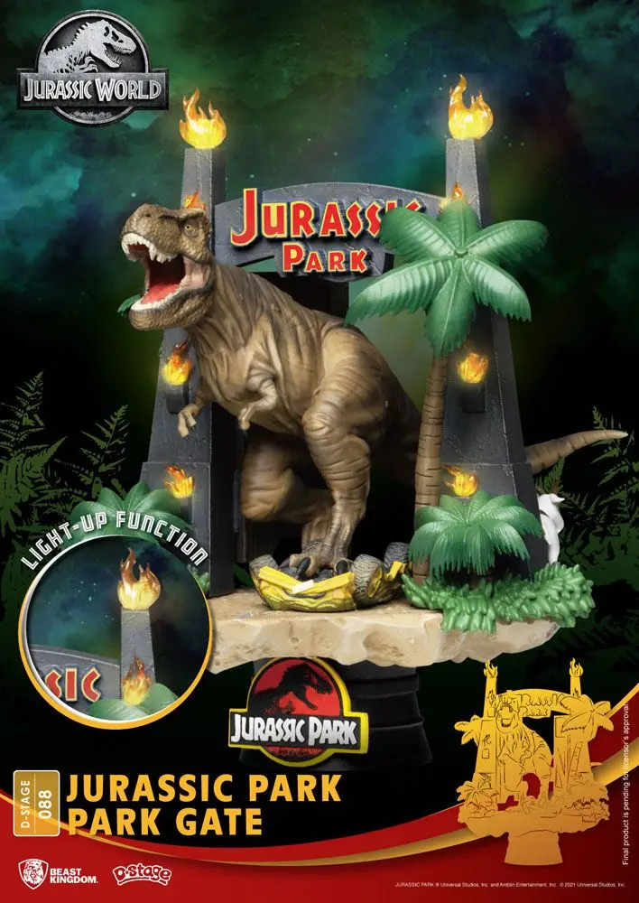 Jurassic Park D-Stage PVC Diorama Vrata Parka 15 cm fotografija izdelka