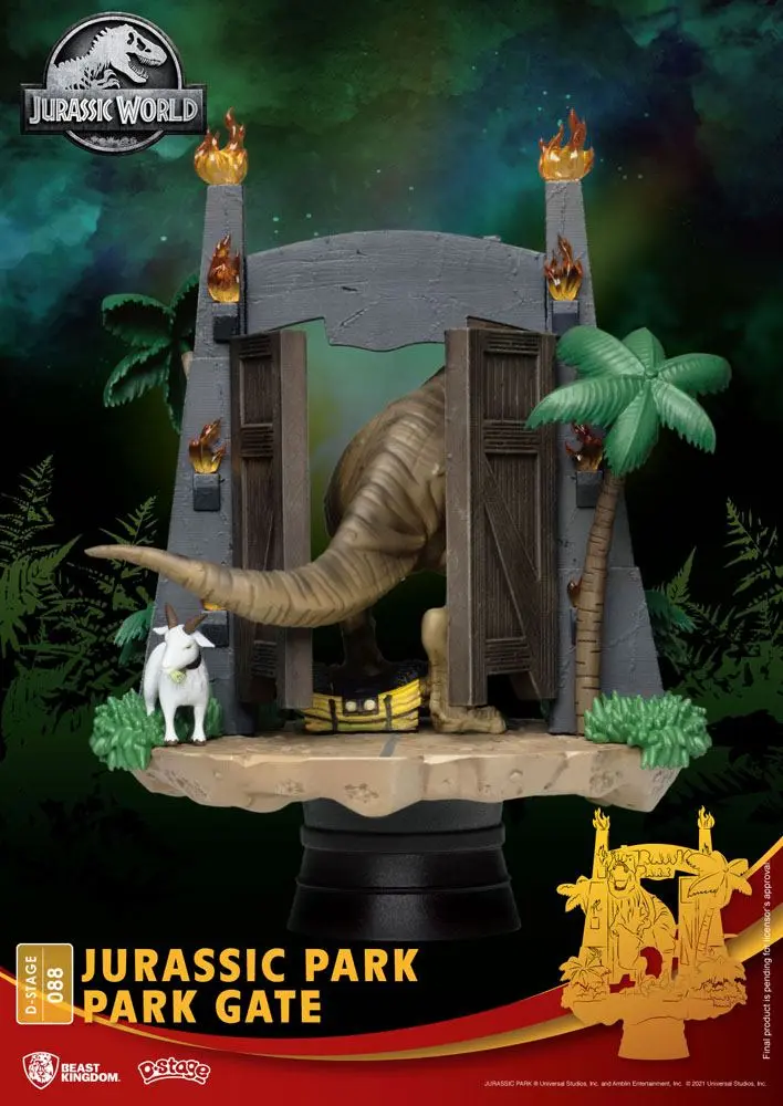 Jurassic Park D-Stage PVC Diorama Vrata Parka 15 cm fotografija izdelka