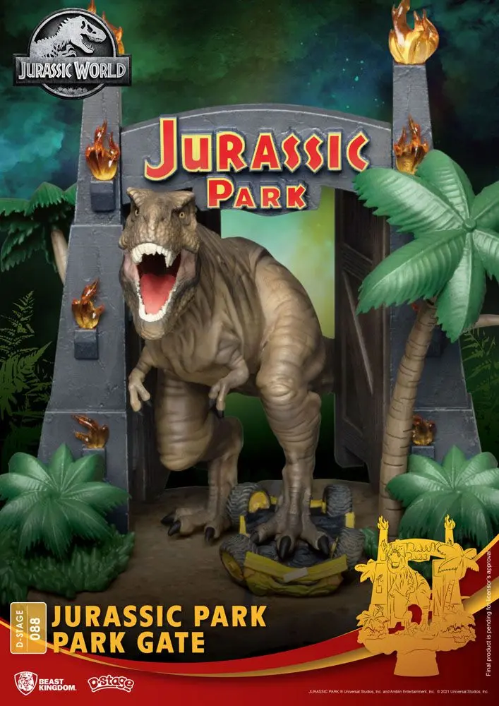 Jurassic Park D-Stage PVC Diorama Vrata Parka 15 cm fotografija izdelka