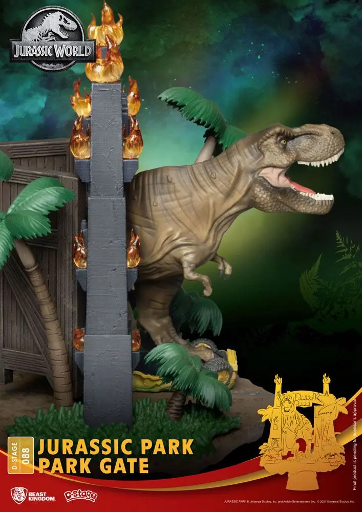 Jurassic Park D-Stage PVC Diorama Vrata Parka 15 cm fotografija izdelka