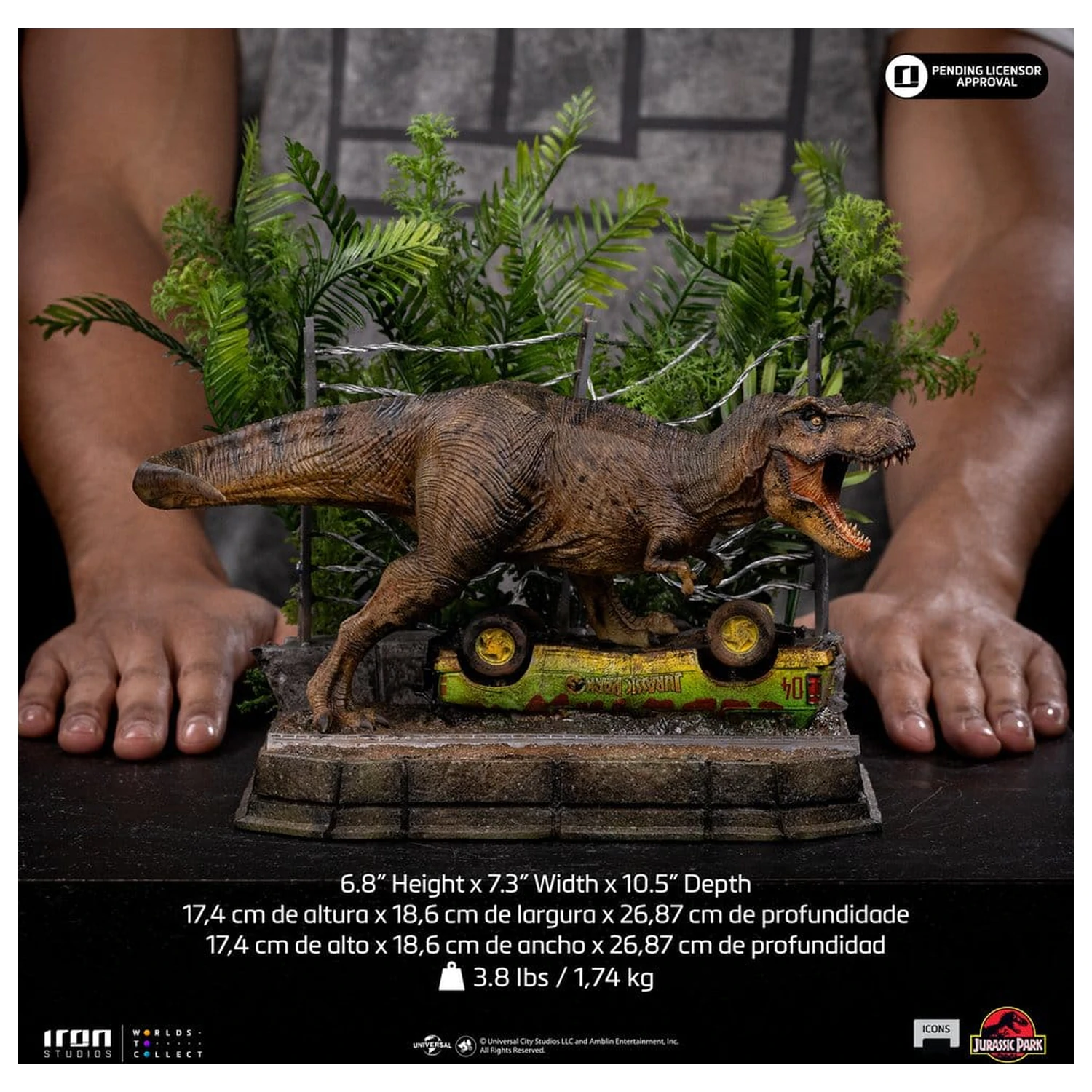 Jurassic Park Icons Kip T-Rex Breakout Set A 17 cm fotografija izdelka