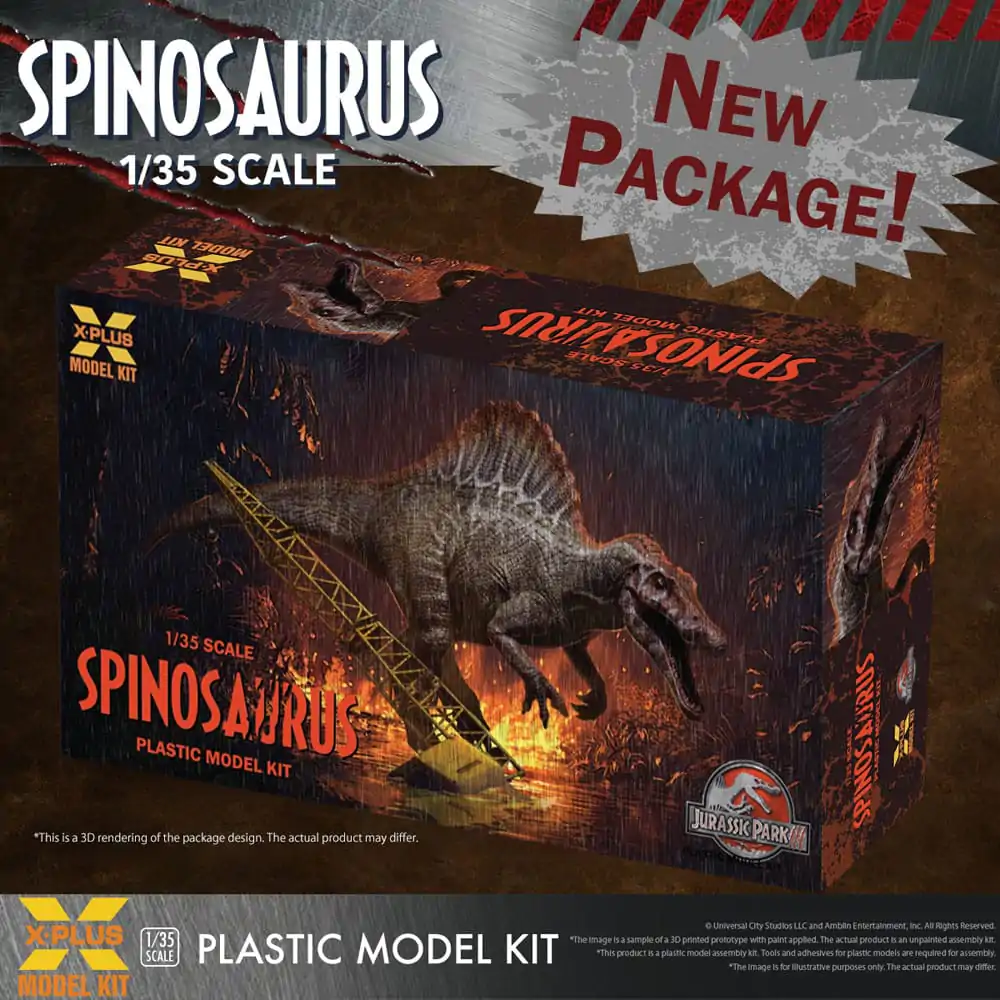 Jurassic Park III Plastični Model Komplet 1/35 Spinosaurus 41 cm fotografija izdelka