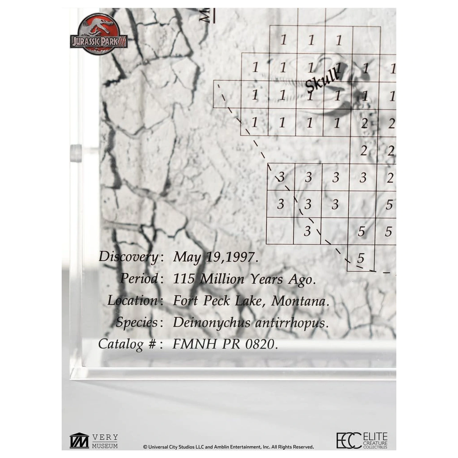 Jurassic Park III Excavation Map Velociraptor 27 cm fotografija izdelka