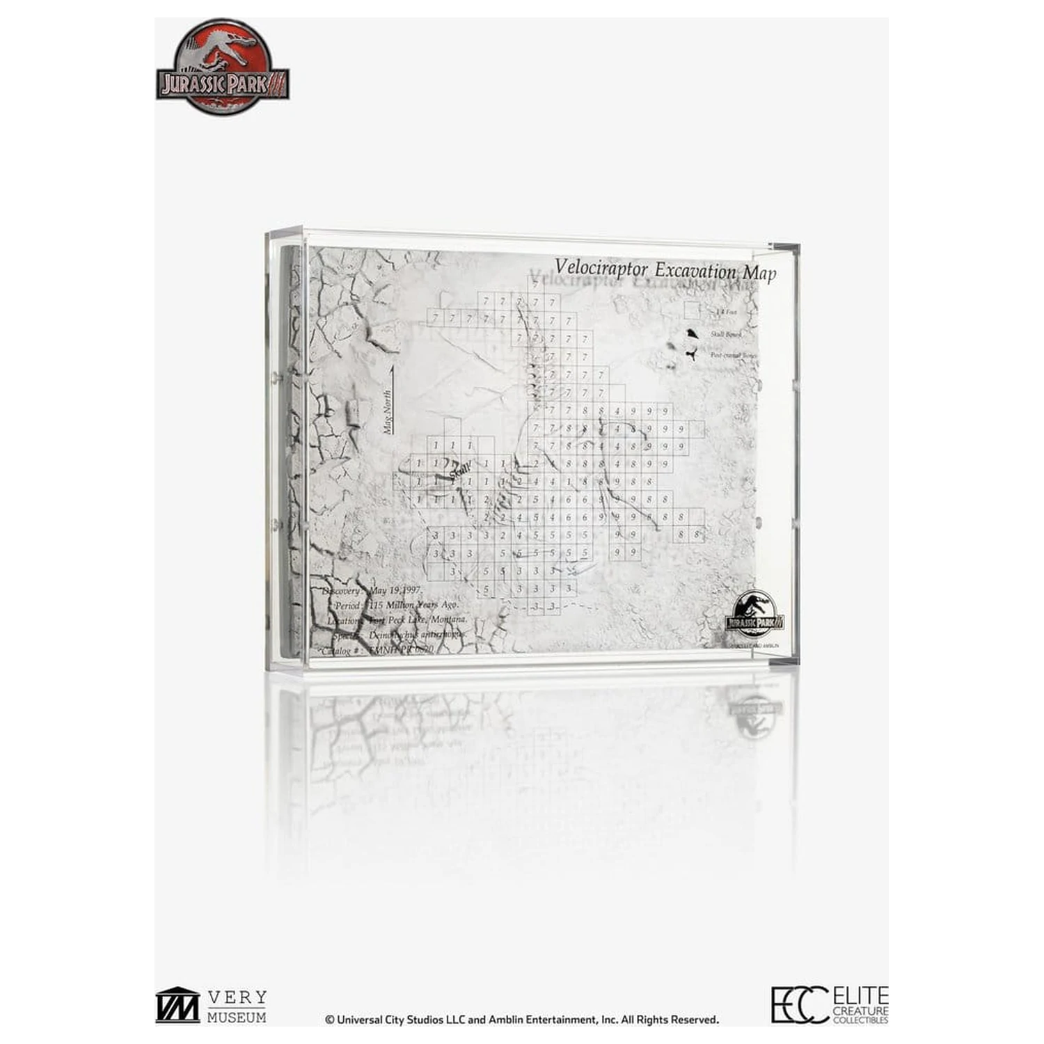 Jurassic Park III Excavation Map Velociraptor 27 cm fotografija izdelka