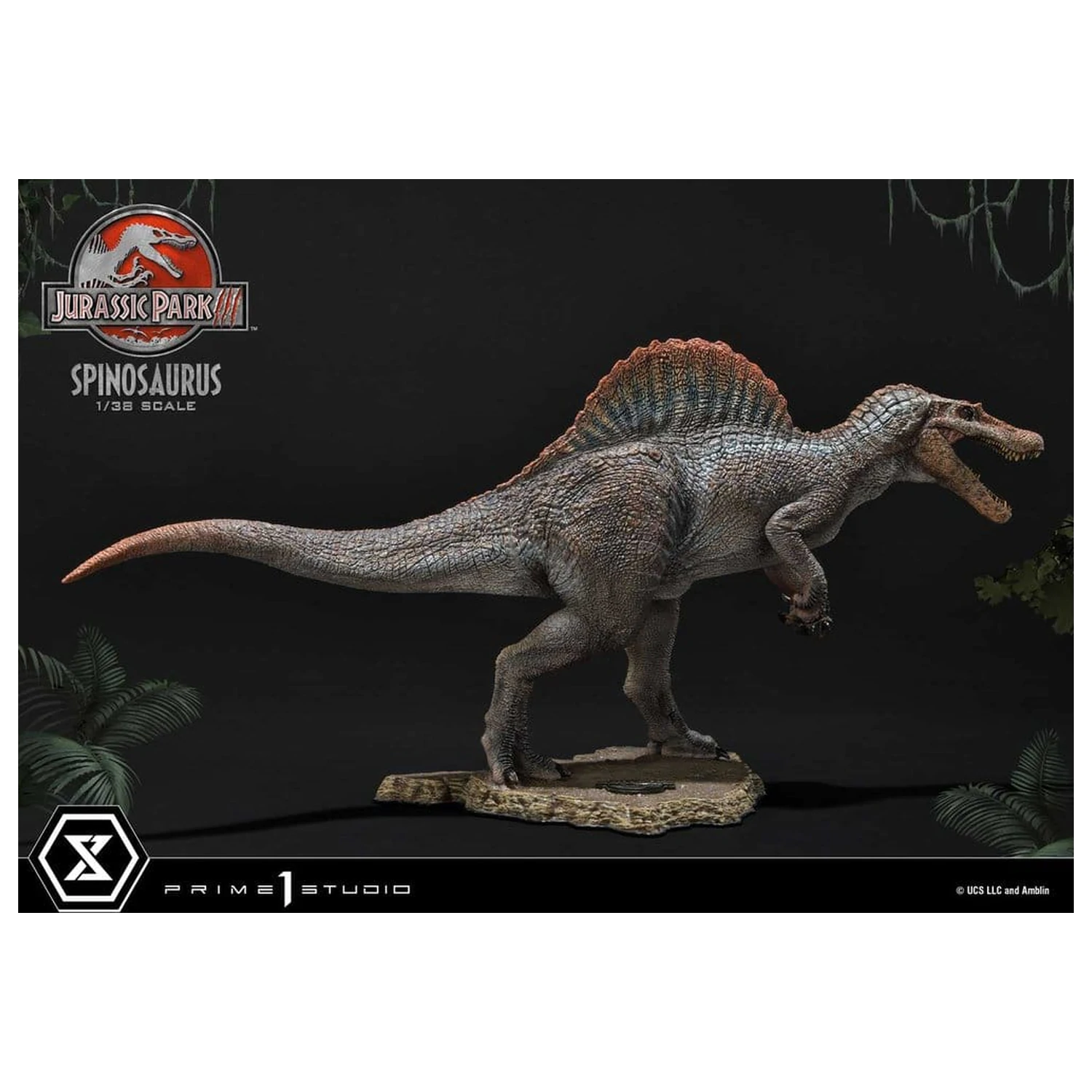 Jurassic Park III (Film) Prime Collectible Figures kip 1/38 Spinosaurus 24 cm fotografija izdelka