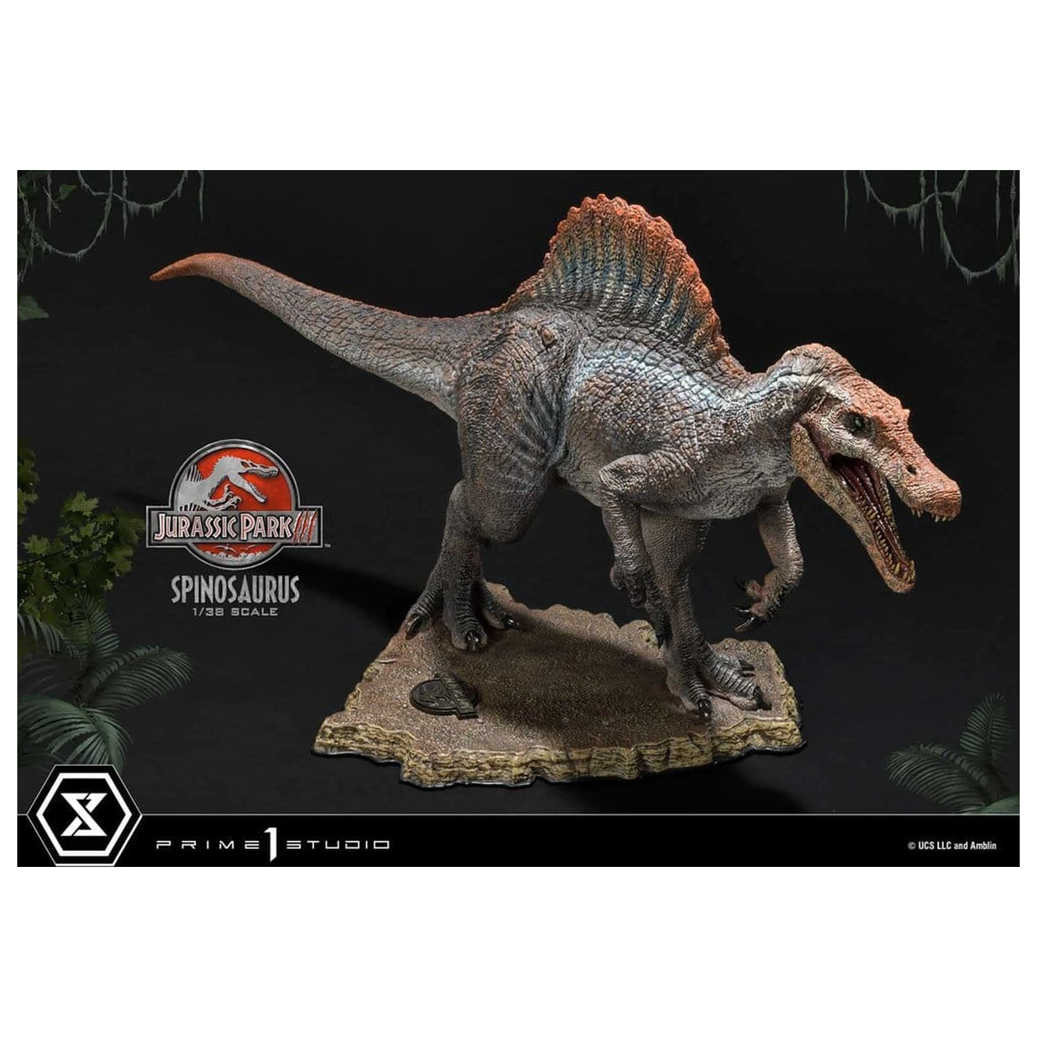 Jurassic Park III (Film) Prime Collectible Figures kip 1/38 Spinosaurus 24 cm fotografija izdelka