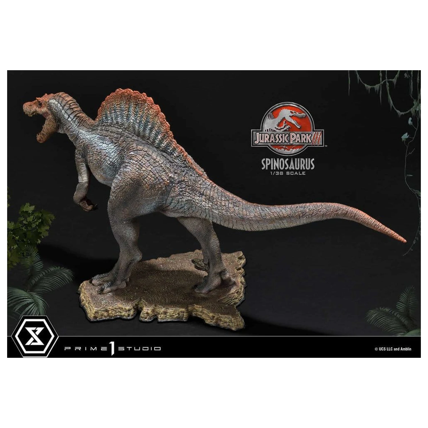 Jurassic Park III (Film) Prime Collectible Figures kip 1/38 Spinosaurus 24 cm fotografija izdelka