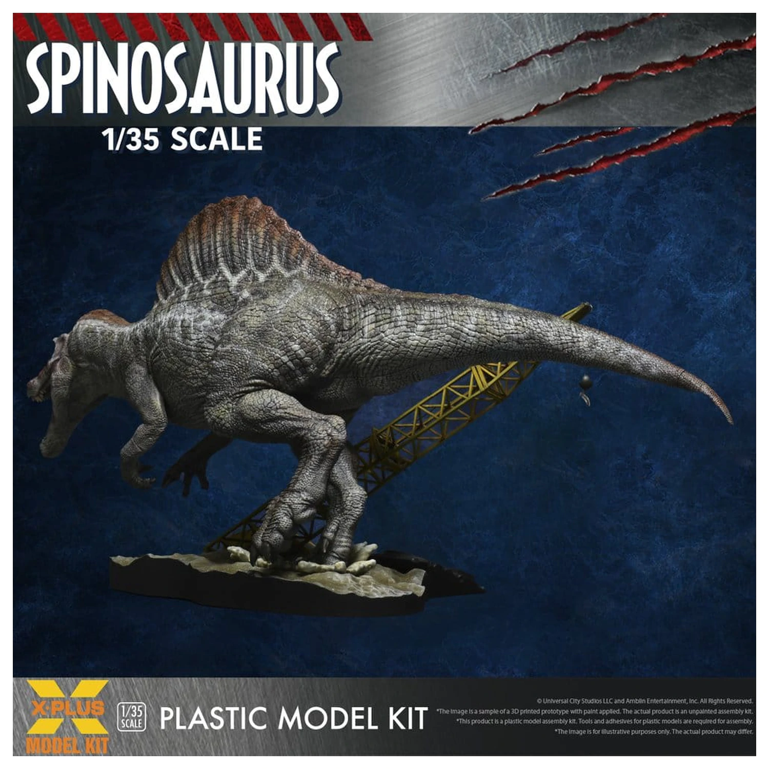 Jurassic Park III plastični model Kit 1/35 Spinosaurus 19 cm (Reprodukcija) fotografija izdelka