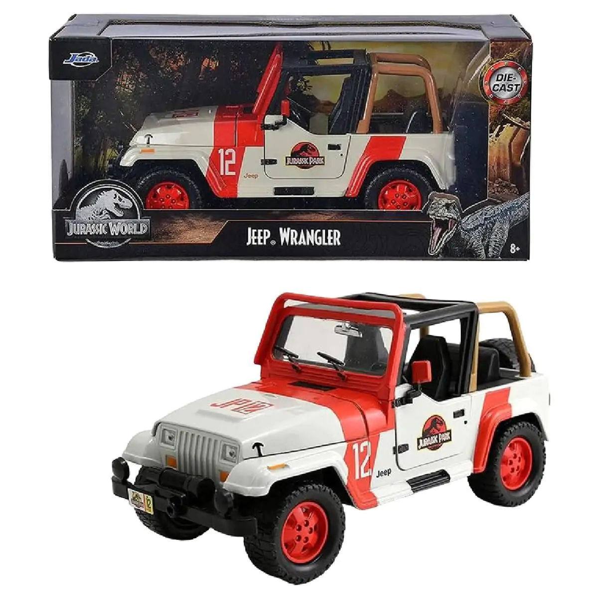 Jurassic Park Jeep Wrangler avto 1/24 fotografija izdelka