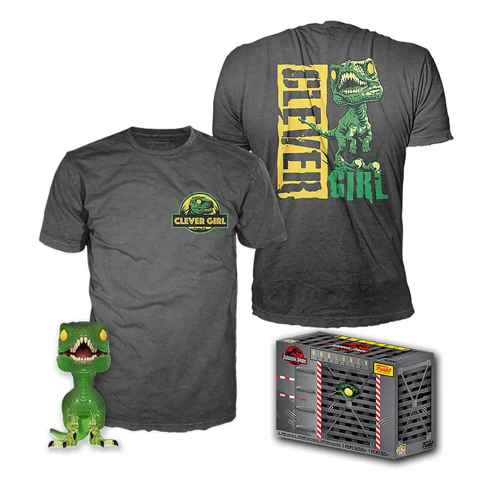 Jurassic Park POP! & Tee Box Clever Raptor figura & majica box fotografija izdelka