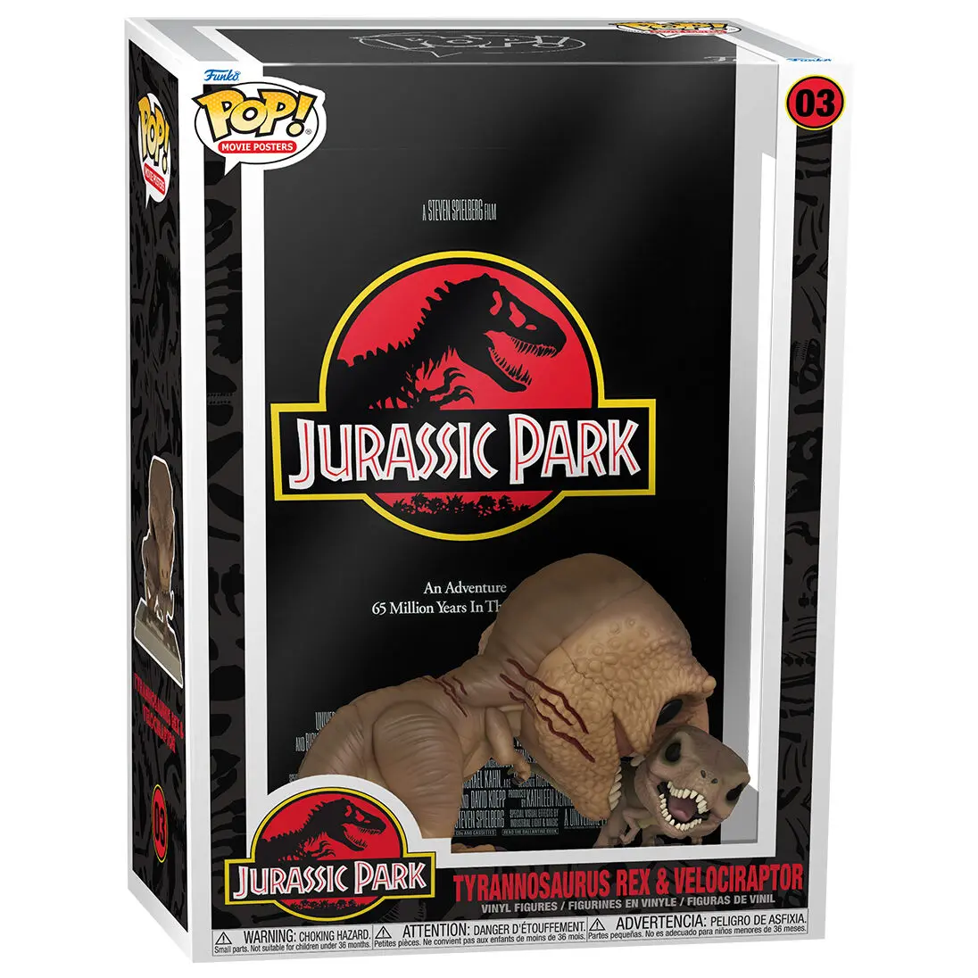 Jurassic Park POP! Filmski plakat & Figura Tyrannosaurus Rex & Velociraptor 9 cm fotografija izdelka