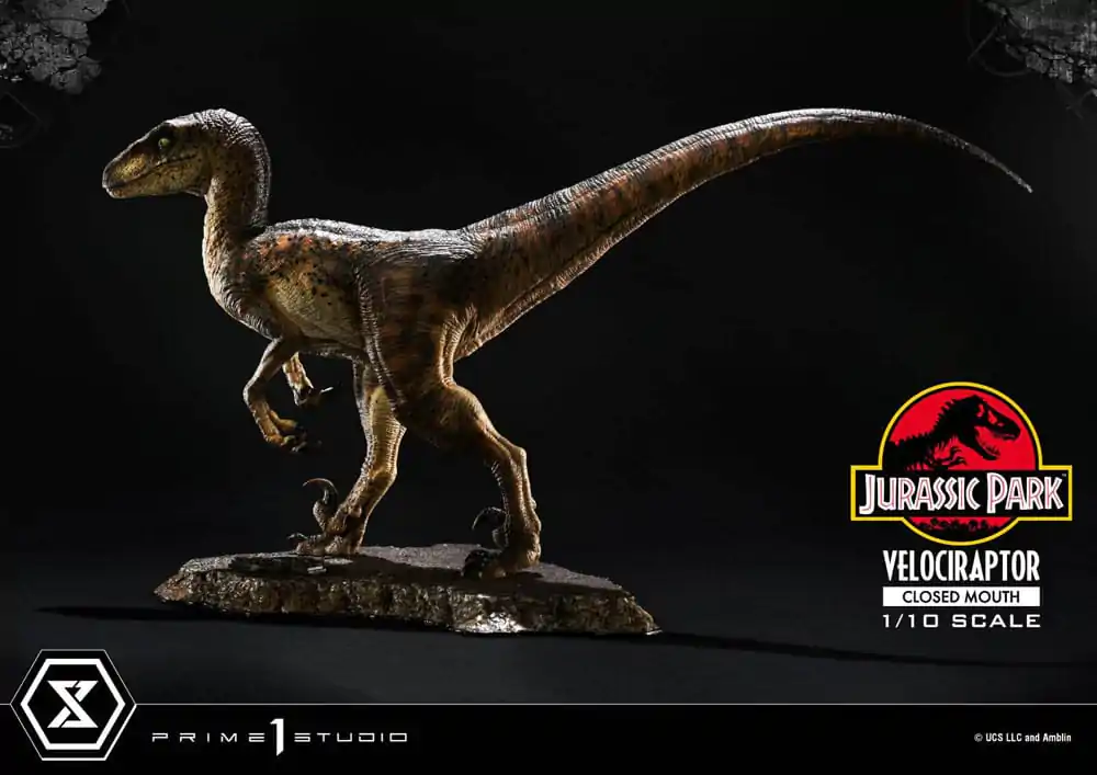 Jurassic Park Prime Collectibles Kip 1/10 Velociraptor Zaprtih Ust 19 cm fotografija izdelka