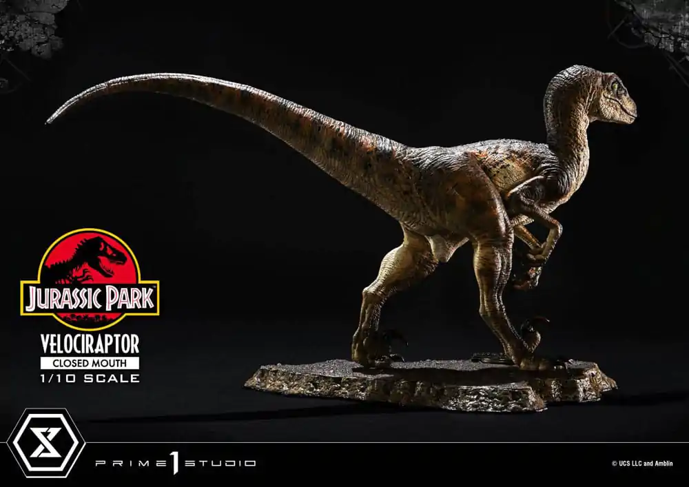 Jurassic Park Prime Collectibles Kip 1/10 Velociraptor Zaprtih Ust 19 cm fotografija izdelka