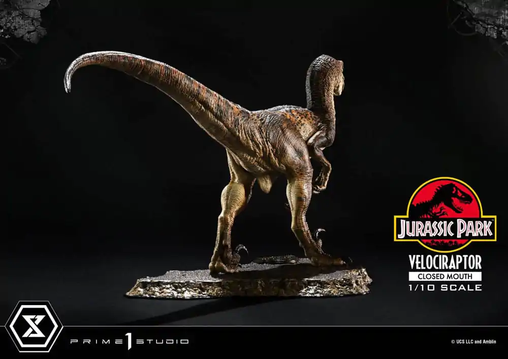 Jurassic Park Prime Collectibles Kip 1/10 Velociraptor Zaprtih Ust 19 cm fotografija izdelka