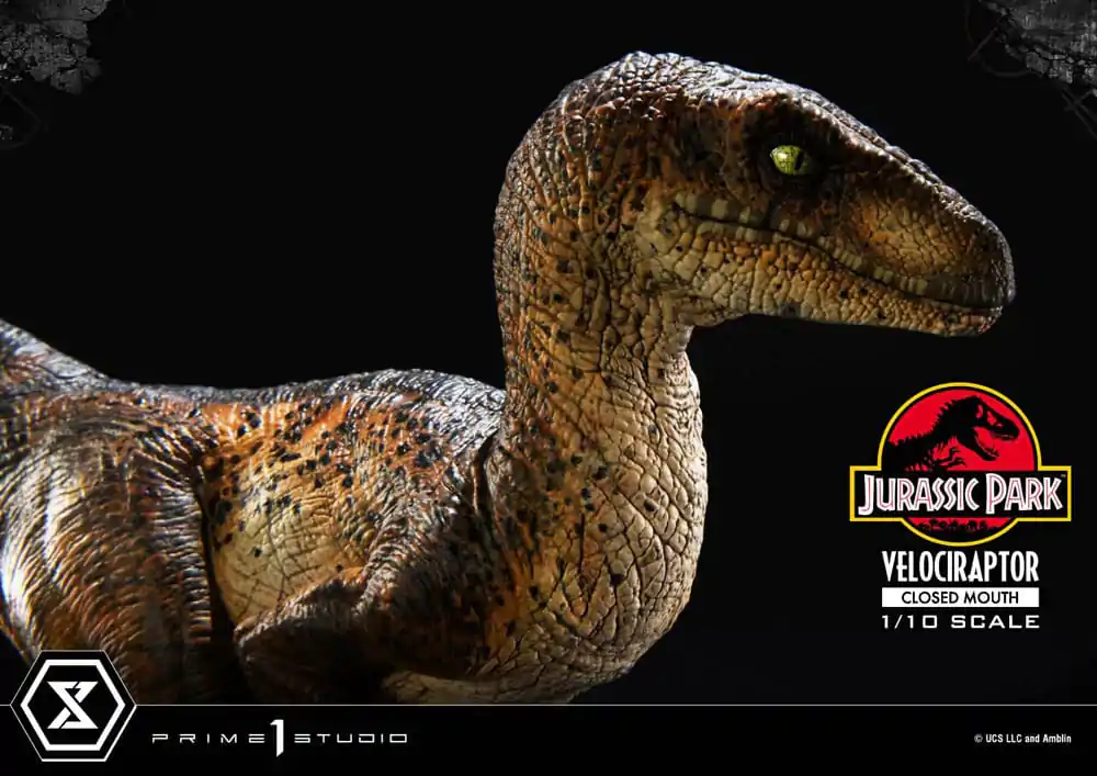 Jurassic Park Prime Collectibles Kip 1/10 Velociraptor Zaprtih Ust 19 cm fotografija izdelka