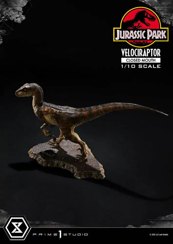 Jurassic Park Prime Collectibles Kip 1/10 Velociraptor Zaprtih Ust 19 cm fotografija izdelka