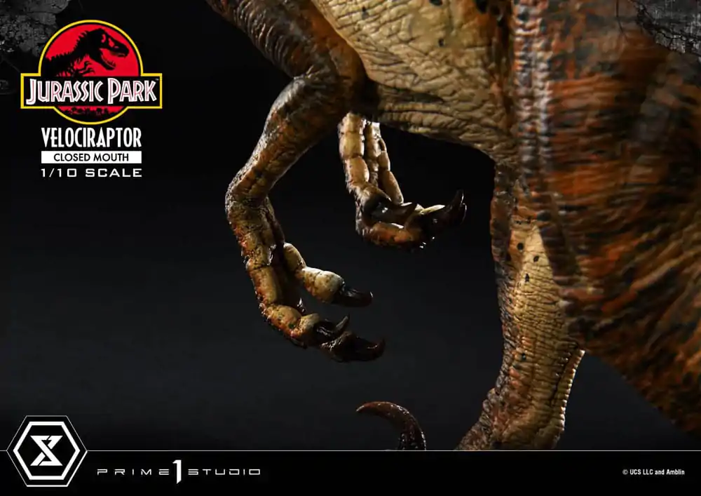 Jurassic Park Prime Collectibles Kip 1/10 Velociraptor Zaprtih Ust 19 cm fotografija izdelka