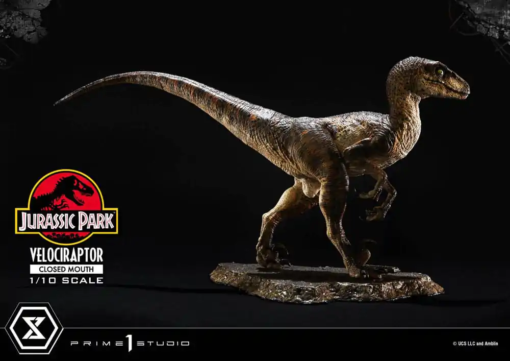 Jurassic Park Prime Collectibles Kip 1/10 Velociraptor Zaprtih Ust 19 cm fotografija izdelka