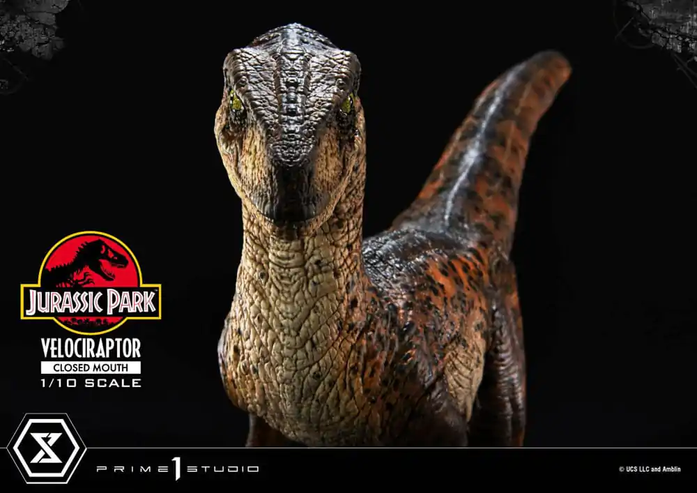 Jurassic Park Prime Collectibles Kip 1/10 Velociraptor Zaprtih Ust 19 cm fotografija izdelka