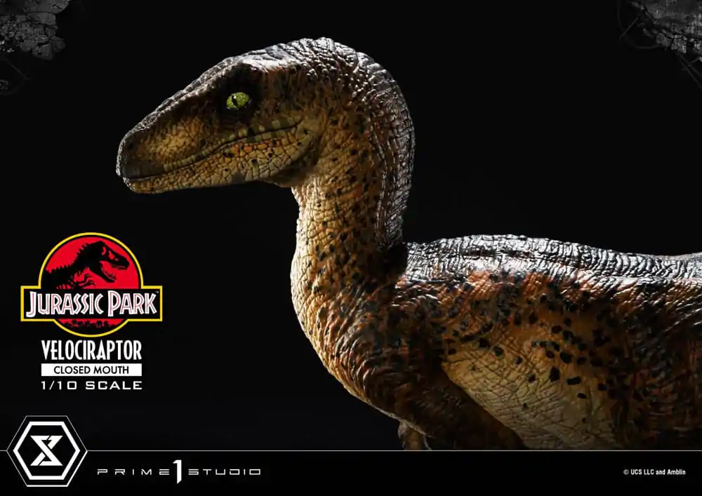 Jurassic Park Prime Collectibles Kip 1/10 Velociraptor Zaprtih Ust 19 cm fotografija izdelka