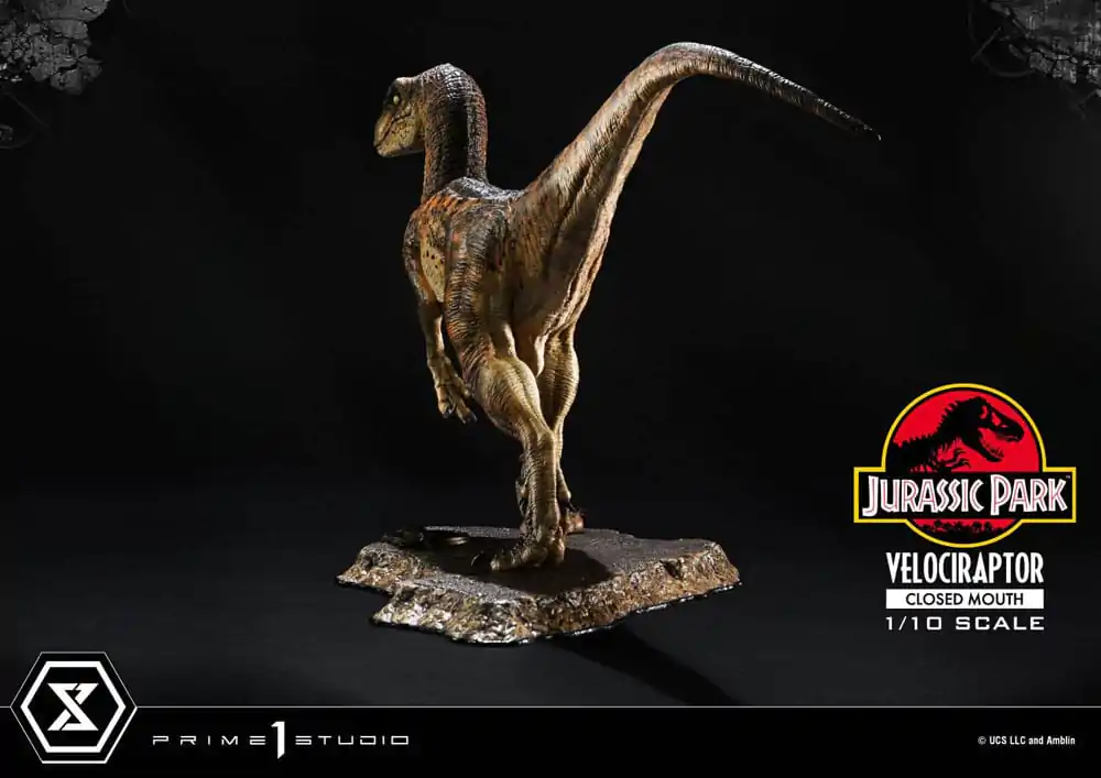 Jurassic Park Prime Collectibles Kip 1/10 Velociraptor Zaprtih Ust 19 cm fotografija izdelka