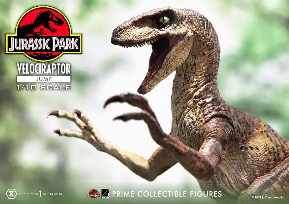 Jurassic Park Prime Collectibles kip 1/10 Velociraptor Jump 21 cm fotografija izdelka