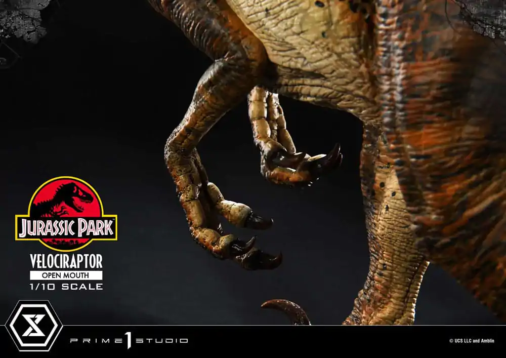 Jurassic Park Prime Collectibles kip 1/10 Velociraptor z odprtimi usti 19 cm fotografija izdelka