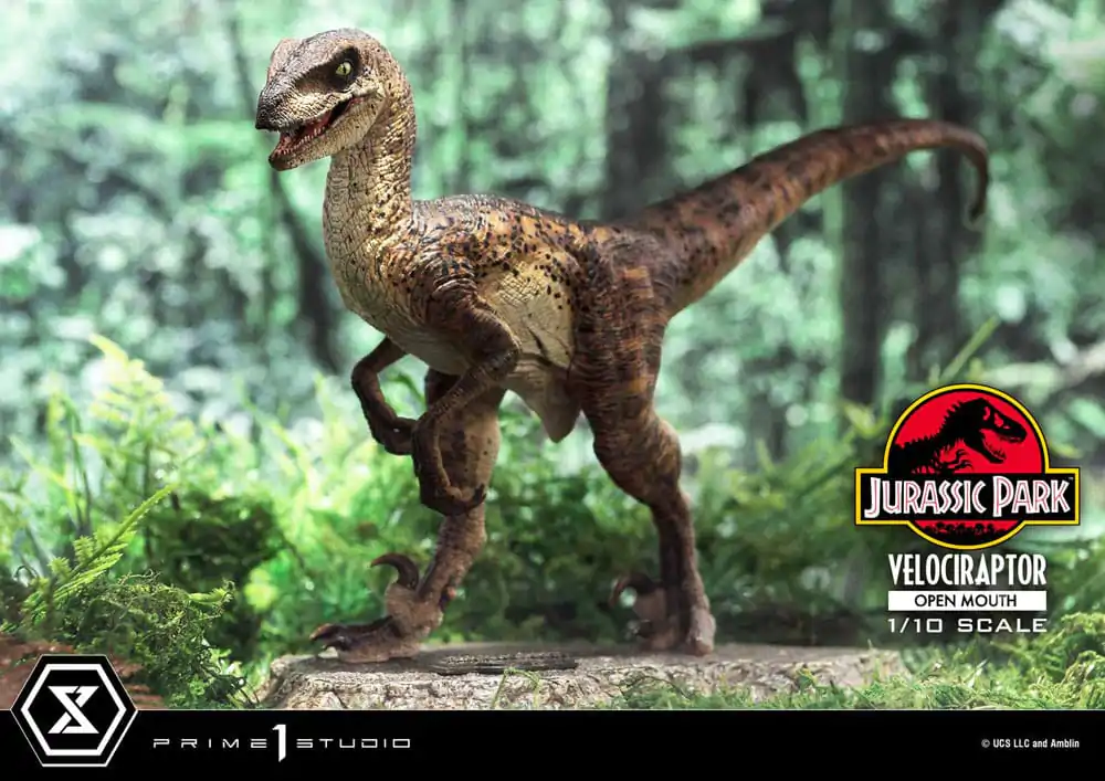 Jurassic Park Prime Collectibles kip 1/10 Velociraptor z odprtimi usti 19 cm fotografija izdelka