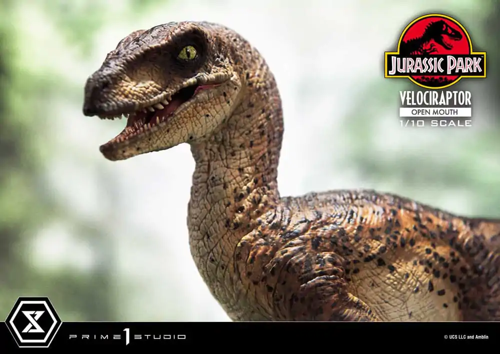 Jurassic Park Prime Collectibles kip 1/10 Velociraptor z odprtimi usti 19 cm fotografija izdelka