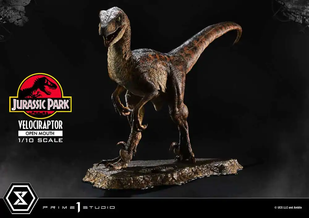 Jurassic Park Prime Collectibles kip 1/10 Velociraptor z odprtimi usti 19 cm fotografija izdelka