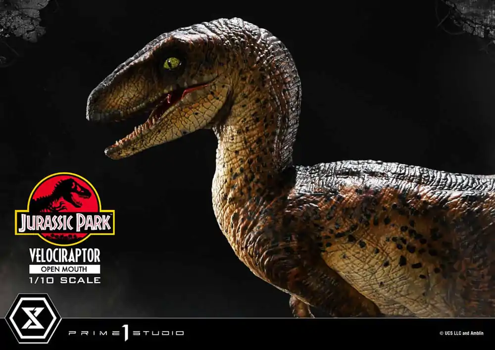 Jurassic Park Prime Collectibles kip 1/10 Velociraptor z odprtimi usti 19 cm fotografija izdelka