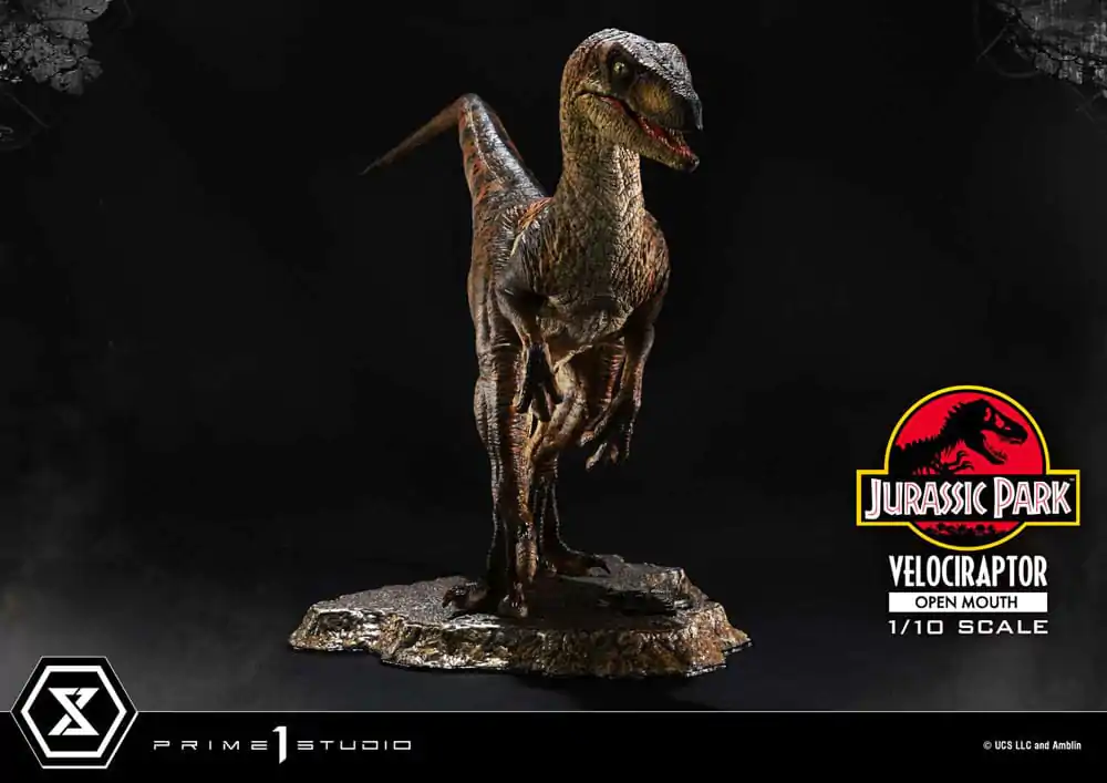 Jurassic Park Prime Collectibles kip 1/10 Velociraptor z odprtimi usti 19 cm fotografija izdelka