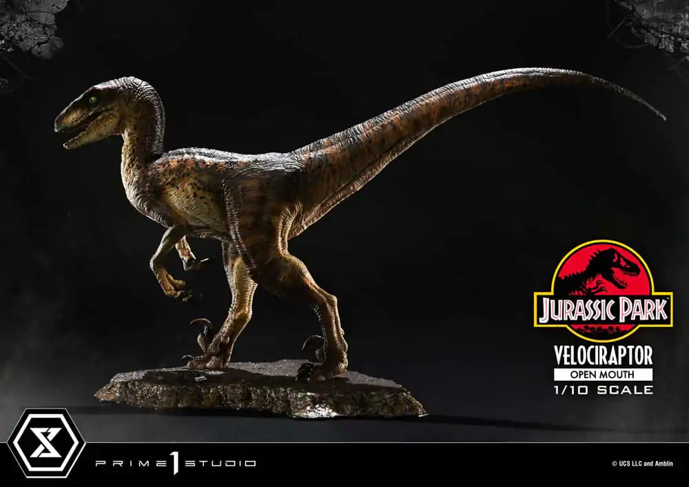 Jurassic Park Prime Collectibles kip 1/10 Velociraptor z odprtimi usti 19 cm fotografija izdelka