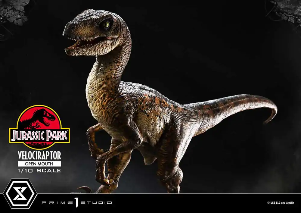 Jurassic Park Prime Collectibles kip 1/10 Velociraptor z odprtimi usti 19 cm fotografija izdelka