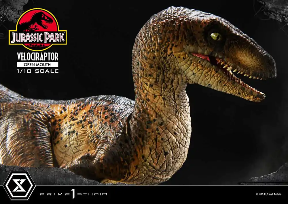 Jurassic Park Prime Collectibles kip 1/10 Velociraptor z odprtimi usti 19 cm fotografija izdelka