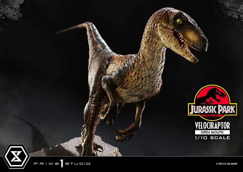 Jurassic Park Prime Collectibles kip 1/10 Velociraptor z odprtimi usti 19 cm fotografija izdelka