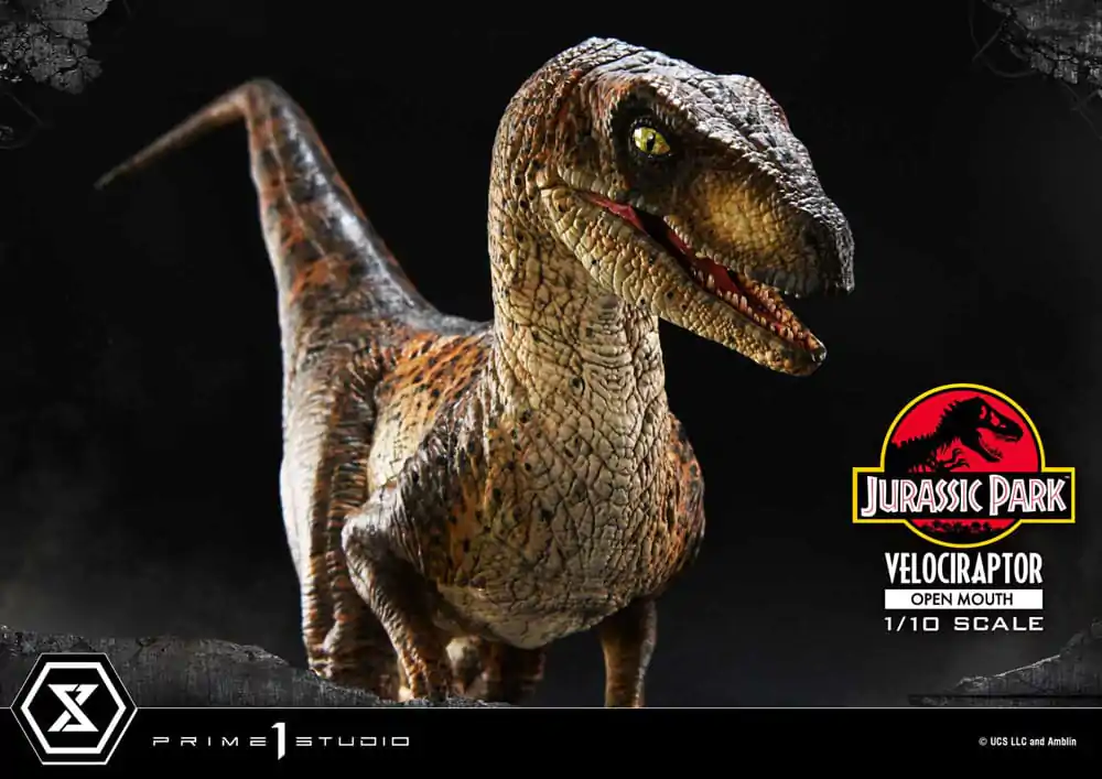 Jurassic Park Prime Collectibles kip 1/10 Velociraptor z odprtimi usti 19 cm fotografija izdelka