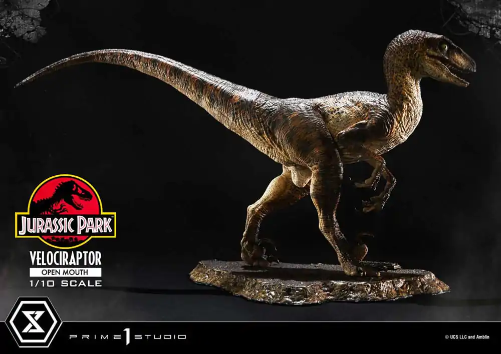 Jurassic Park Prime Collectibles kip 1/10 Velociraptor z odprtimi usti 19 cm fotografija izdelka