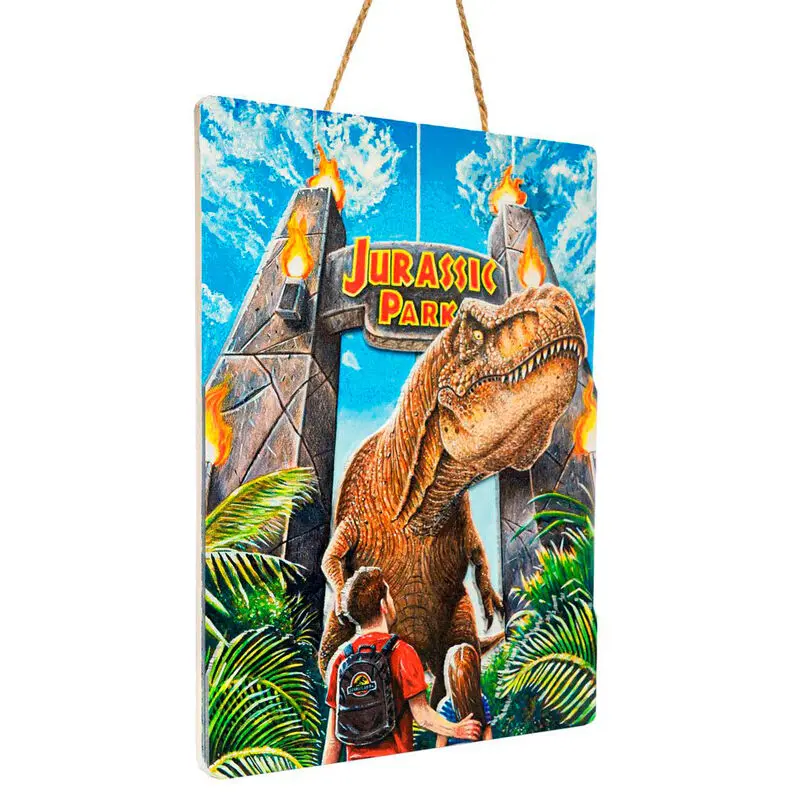 Jurassic Park WoodArts 3D Lesena Stenska Umetnina Rex Attack 30 x 40 cm fotografija izdelka