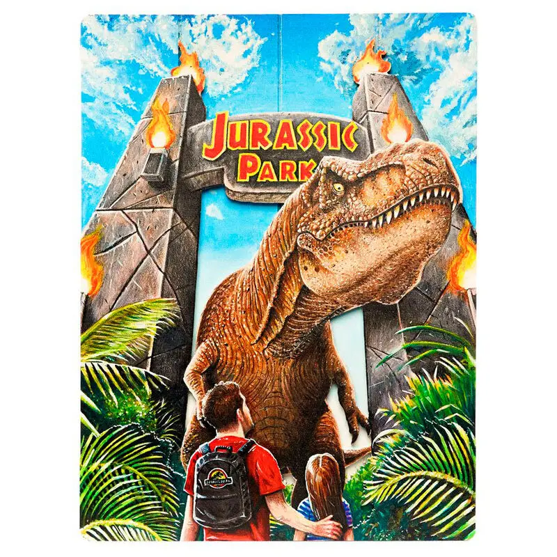 Jurassic Park WoodArts 3D Lesena Stenska Umetnina Rex Attack 30 x 40 cm fotografija izdelka