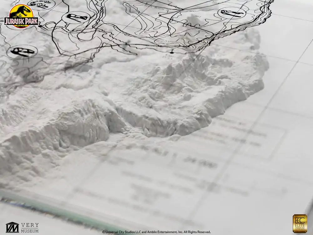Jurassic Park Topografska Karta Isla Nublar fotografija izdelka