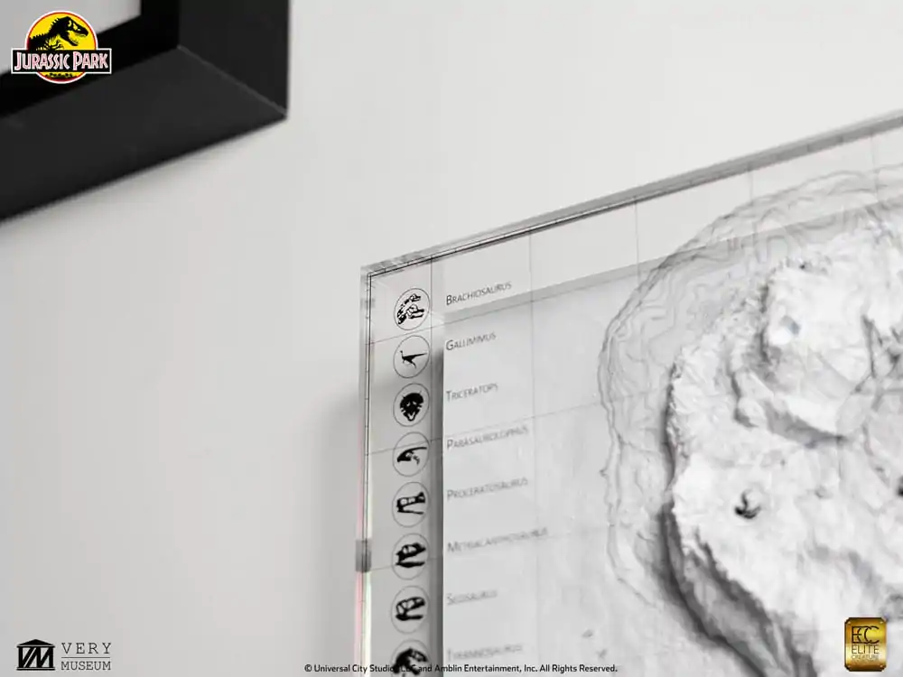 Jurassic Park Topografska Karta Isla Nublar fotografija izdelka