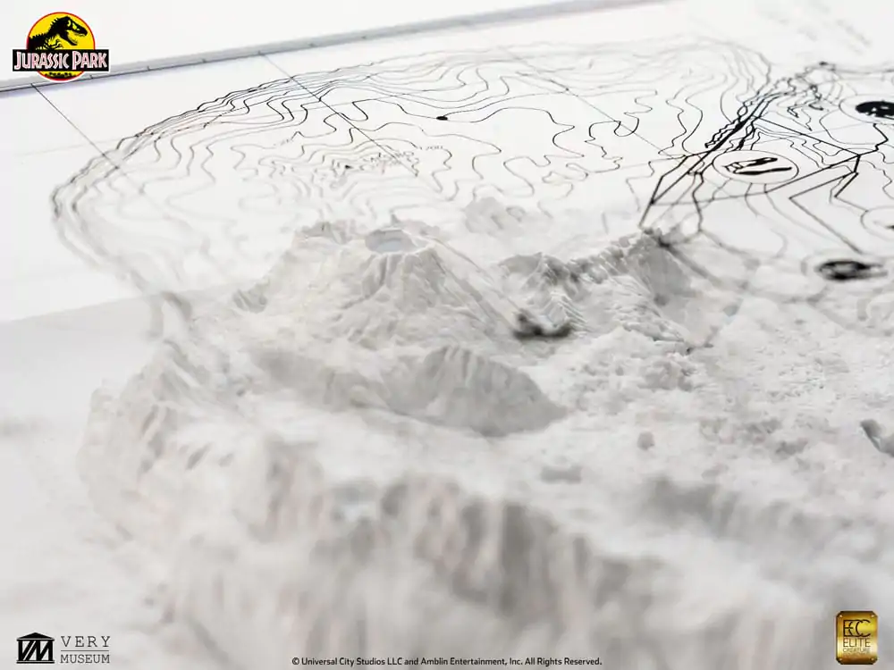 Jurassic Park Topografska Karta Isla Nublar fotografija izdelka