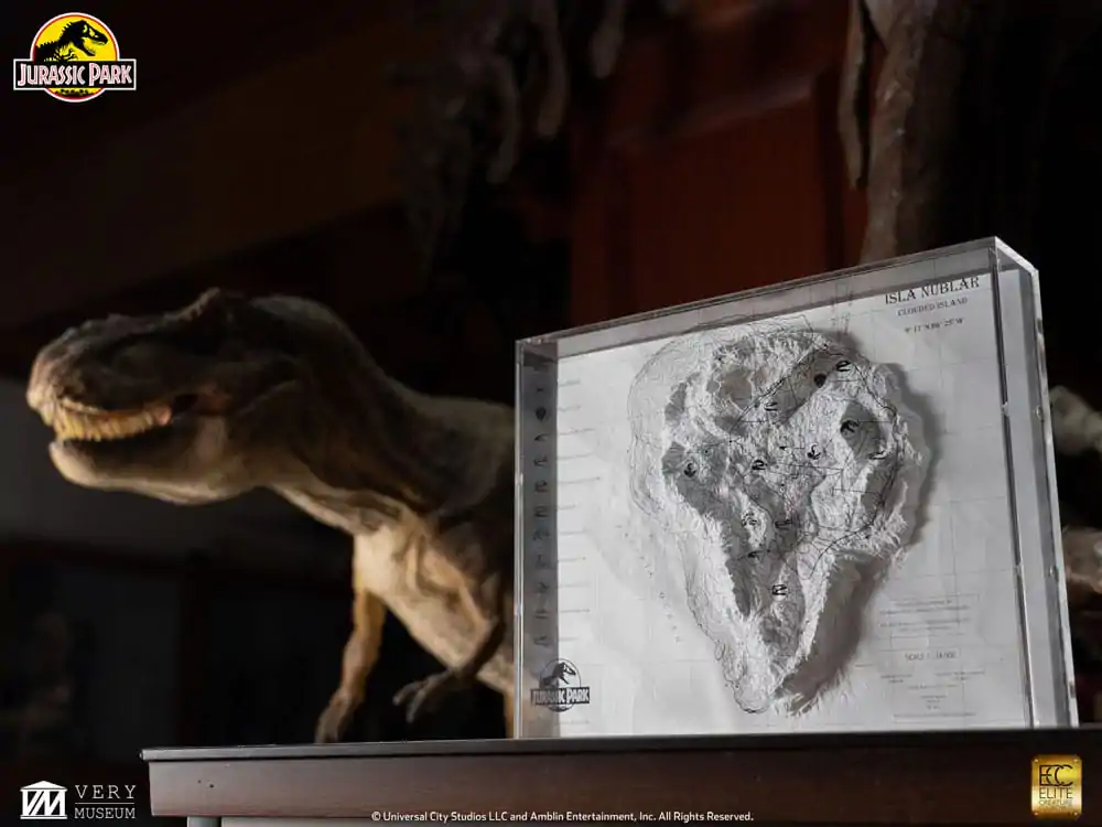 Jurassic Park Topografska Karta Isla Nublar fotografija izdelka