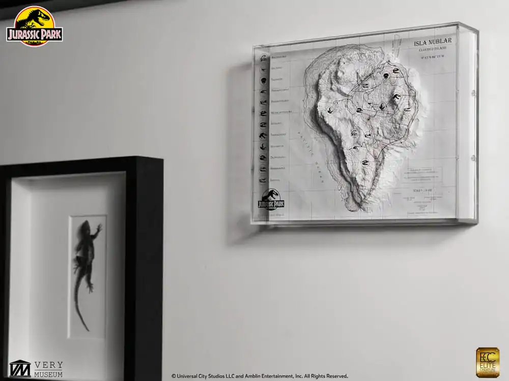 Jurassic Park Topografska Karta Isla Nublar fotografija izdelka