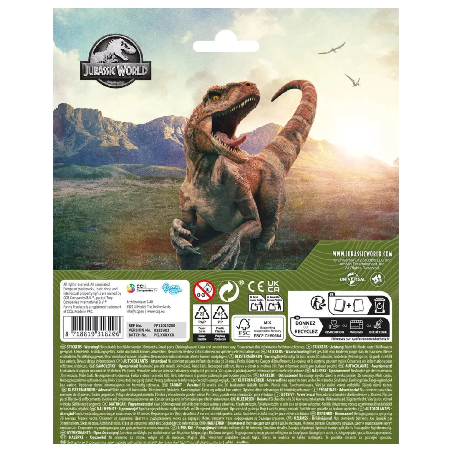 Jurassic World nalepka za napad fotografija izdelka