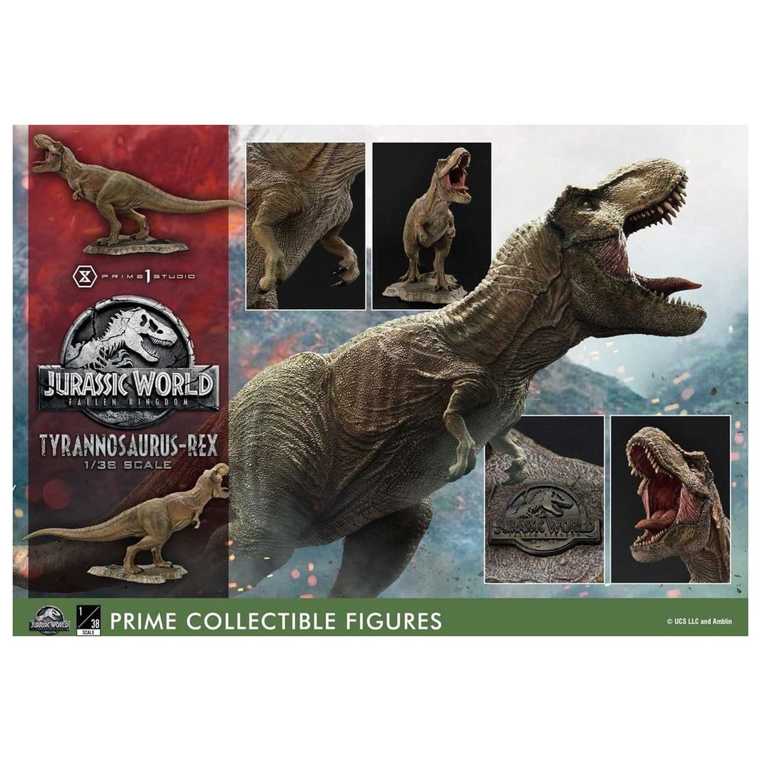 Jurassic World: Fallen Kingdom (Film) Prime Collectible Figures kip 1/38 Tyrannosaurus Rex 23 cm fotografija izdelka